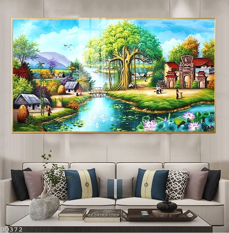 Tranh Phong Cảnh Đồng Quê | Tranh Ngọc Việt - Đắk Lắk | Tranh Ngọc Việt - Xưởng Tranh Đẹp Buôn Ma Thuột (BMT) DakLak