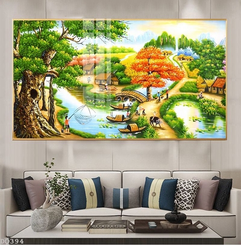 Tranh Phong Cảnh Đồng Quê | Tranh Ngọc Việt - Đắk Lắk | Tranh Ngọc Việt - Xưởng Tranh Đẹp Buôn Ma Thuột (BMT) DakLak