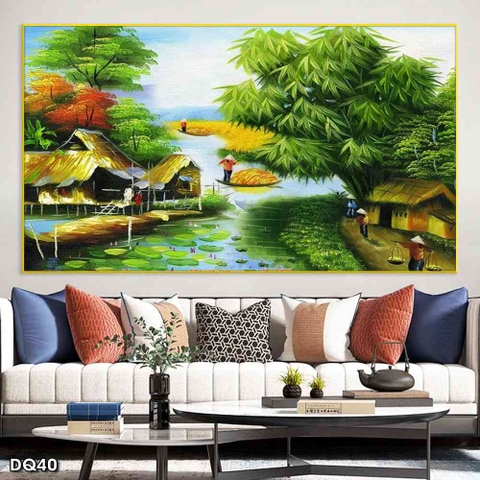 Tranh Phong Cảnh Đồng Quê | Tranh Ngọc Việt - Đắk Lắk | Tranh Ngọc Việt - Xưởng Tranh Đẹp Buôn Ma Thuột (BMT) DakLak