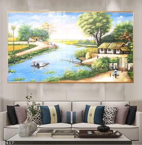 Tranh Phong Cảnh Đồng Quê | Tranh Ngọc Việt - Đắk Lắk | Tranh Ngọc Việt - Xưởng Tranh Đẹp Buôn Ma Thuột (BMT) DakLak