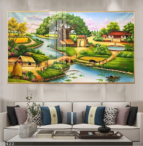 Tranh Phong Cảnh Đồng Quê | Tranh Ngọc Việt - Đắk Lắk | Tranh Ngọc Việt - Xưởng Tranh Đẹp Buôn Ma Thuột (BMT) DakLak