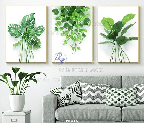 Tranh Lá Cây Nhiệt Đới | Tranh Ngọc Việt - Đắk Lắk | Tranh Ngọc Việt - Xưởng Tranh Đẹp Buôn Ma Thuột (BMT) DakLak