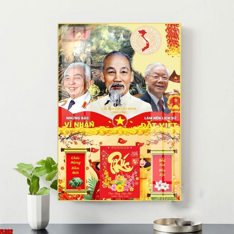 Tranh Bác Hồ - Bác Giáp - Bác Trọng | Tranh Ngọc Việt - Đắk Lắk | Tranh Ngọc Việt - Xưởng Tranh Đẹp Buôn Ma Thuột (BMT) DakLak