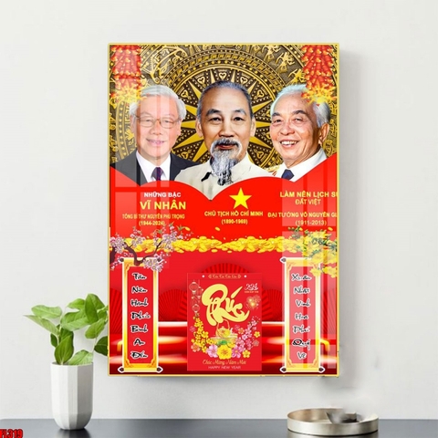 Tranh Bác Hồ - Bác Giáp - Bác Trọng | Tranh Ngọc Việt - Đắk Lắk | Tranh Ngọc Việt - Xưởng Tranh Đẹp Buôn Ma Thuột (BMT) DakLak