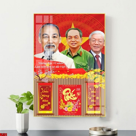 Tranh Bác Hồ - Bác Giáp - Bác Trọng | Tranh Ngọc Việt - Đắk Lắk | Tranh Ngọc Việt - Xưởng Tranh Đẹp Buôn Ma Thuột (BMT) DakLak