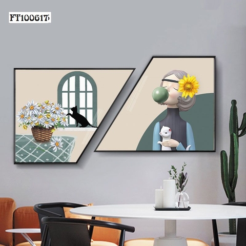 Bộ 2 Tranh Chéo Khuyết | Tranh Ngọc Việt - Đắk Lắk | Tranh Ngọc Việt - Xưởng Tranh Đẹp Buôn Ma Thuột (BMT) DakLak