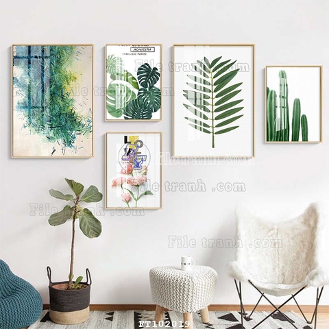 Tranh Lá Cây Nhiệt Đới | Tranh Ngọc Việt - Đắk Lắk | Tranh Ngọc Việt - Xưởng Tranh Đẹp Buôn Ma Thuột (BMT) DakLak