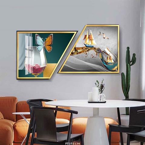 Bộ 2 Tranh Chéo Khuyết | Tranh Ngọc Việt - Đắk Lắk | Tranh Ngọc Việt - Xưởng Tranh Đẹp Buôn Ma Thuột (BMT) DakLak