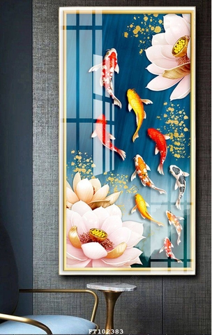 Tranh Cửu Ngư Quần Hội | Tranh Ngọc Việt - Đắk Lắk | Tranh Ngọc Việt - Xưởng Tranh Đẹp Buôn Ma Thuột (BMT) DakLak