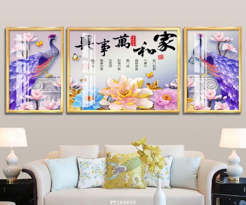 Tranh Chim Công Đẹp | Tranh Ngọc Việt - Đắk Lắk | Tranh Ngọc Việt - Xưởng Tranh Đẹp Buôn Ma Thuột (BMT) DakLak