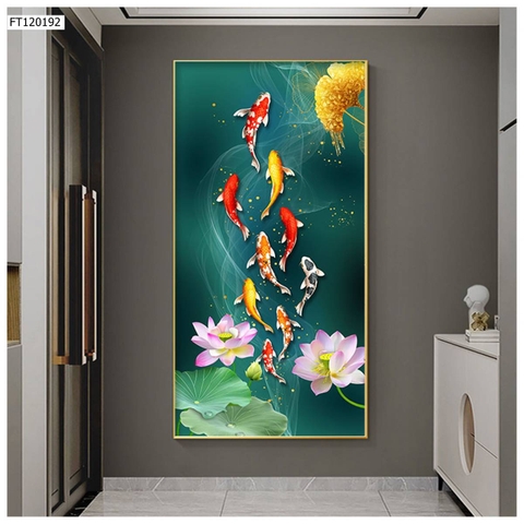 Tranh Cửu Ngư Quần Hội | Tranh Ngọc Việt - Đắk Lắk | Tranh Ngọc Việt - Xưởng Tranh Đẹp Buôn Ma Thuột (BMT) DakLak