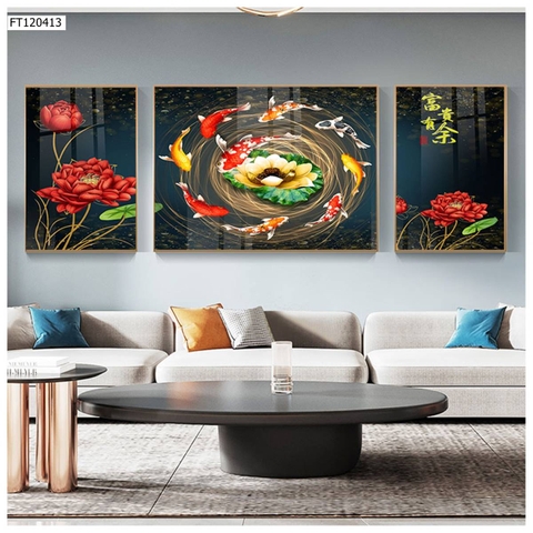 Tranh Cửu Ngư Quần Hội | Tranh Ngọc Việt - Đắk Lắk | Tranh Ngọc Việt - Xưởng Tranh Đẹp Buôn Ma Thuột (BMT) DakLak