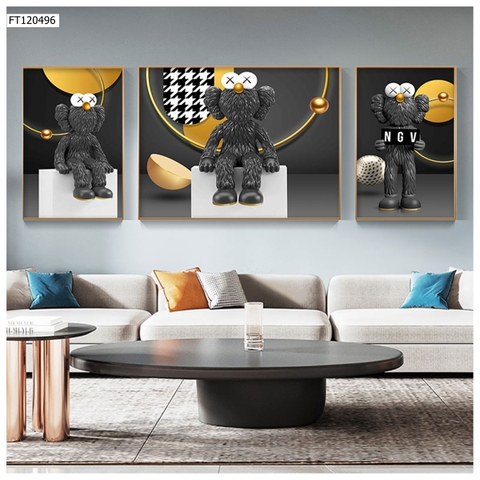 Tranh Gấu Bearbrick - KAWS | Tranh Ngọc Việt - Đắk Lắk | Tranh Ngọc Việt - Xưởng Tranh Đẹp Buôn Ma Thuột (BMT) DakLak