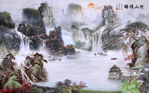 Tranh Thủy Mặc Trung Hoa | Tranh Ngọc Việt - Đắk Lắk | Tranh Ngọc Việt - Xưởng Tranh Đẹp Buôn Ma Thuột (BMT) DakLak