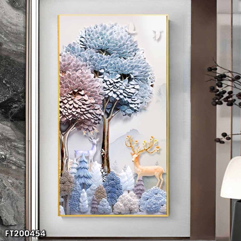 Tranh Hươu Tài Lộc | Tranh Ngọc Việt - Đắk Lắk | Tranh Ngọc Việt - Xưởng Tranh Đẹp Buôn Ma Thuột (BMT) DakLak