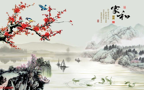 Tranh Thủy Mặc Trung Hoa | Tranh Ngọc Việt - Đắk Lắk | Tranh Ngọc Việt - Xưởng Tranh Đẹp Buôn Ma Thuột (BMT) DakLak