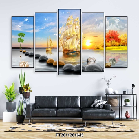 Bộ 5 Tranh Ghép Đẹp, Sang | Tranh Ngọc Việt - Đắk Lắk | Tranh Ngọc Việt - Xưởng Tranh Đẹp Buôn Ma Thuột (BMT) DakLak