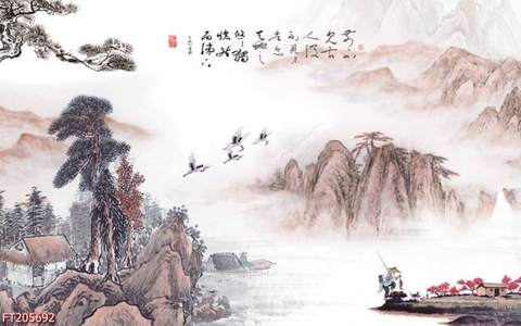 Tranh Thủy Mặc Trung Hoa | Tranh Ngọc Việt - Đắk Lắk | Tranh Ngọc Việt - Xưởng Tranh Đẹp Buôn Ma Thuột (BMT) DakLak