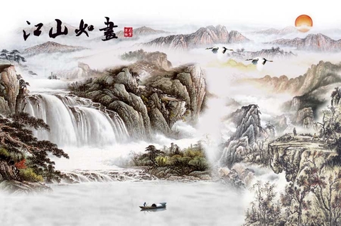 Tranh Thủy Mặc Trung Hoa | Tranh Ngọc Việt - Đắk Lắk | Tranh Ngọc Việt - Xưởng Tranh Đẹp Buôn Ma Thuột (BMT) DakLak