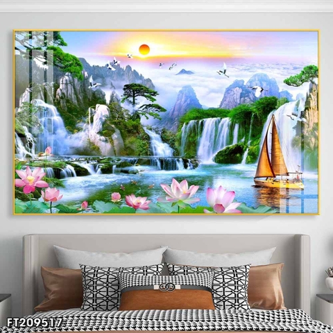 Tranh Sơn Thủy Ngang | Tranh Ngọc Việt - Đắk Lắk | Tranh Ngọc Việt - Xưởng Tranh Đẹp Buôn Ma Thuột (BMT) DakLak