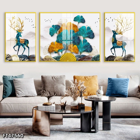 Tranh Hươu Tài Lộc | Tranh Ngọc Việt - Đắk Lắk | Tranh Ngọc Việt - Xưởng Tranh Đẹp Buôn Ma Thuột (BMT) DakLak