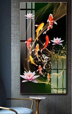 Tranh Cửu Ngư Quần Hội | Tranh Ngọc Việt - Đắk Lắk | Tranh Ngọc Việt - Xưởng Tranh Đẹp Buôn Ma Thuột (BMT) DakLak