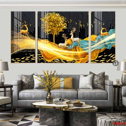 Tranh Hươu Tài Lộc | Tranh Ngọc Việt - Đắk Lắk | Tranh Ngọc Việt - Xưởng Tranh Đẹp Buôn Ma Thuột (BMT) DakLak