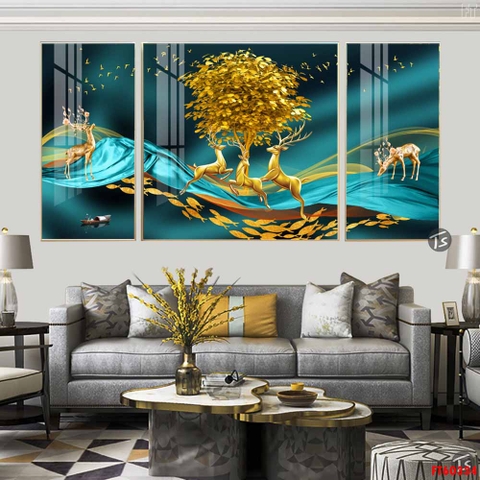 Tranh Hươu Tài Lộc | Tranh Ngọc Việt - Đắk Lắk | Tranh Ngọc Việt - Xưởng Tranh Đẹp Buôn Ma Thuột (BMT) DakLak