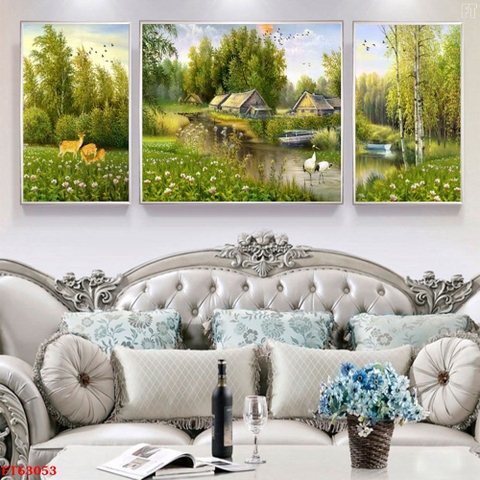 Tranh Phong Cảnh Đồng Quê | Tranh Ngọc Việt - Đắk Lắk | Tranh Ngọc Việt - Xưởng Tranh Đẹp Buôn Ma Thuột (BMT) DakLak