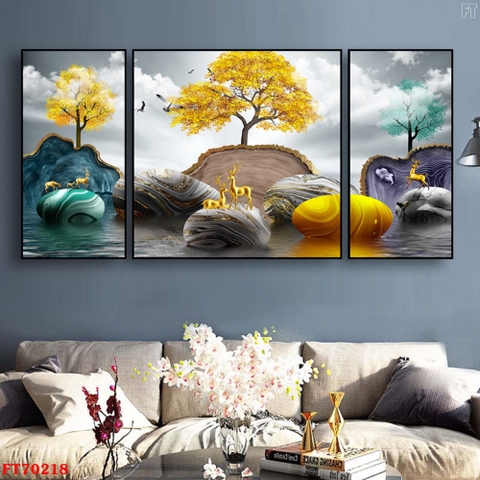 Tranh Hươu Tài Lộc | Tranh Ngọc Việt - Đắk Lắk | Tranh Ngọc Việt - Xưởng Tranh Đẹp Buôn Ma Thuột (BMT) DakLak