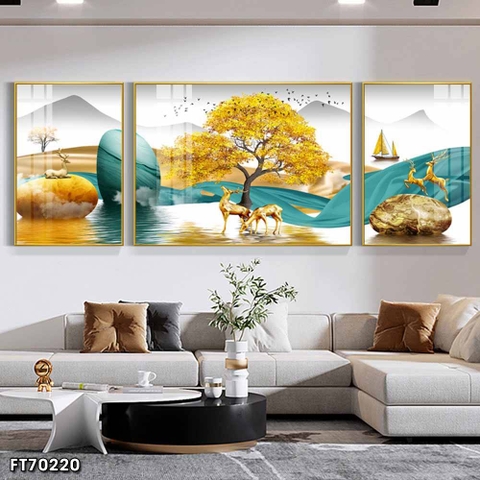 Tranh Hươu Tài Lộc | Tranh Ngọc Việt - Đắk Lắk | Tranh Ngọc Việt - Xưởng Tranh Đẹp Buôn Ma Thuột (BMT) DakLak