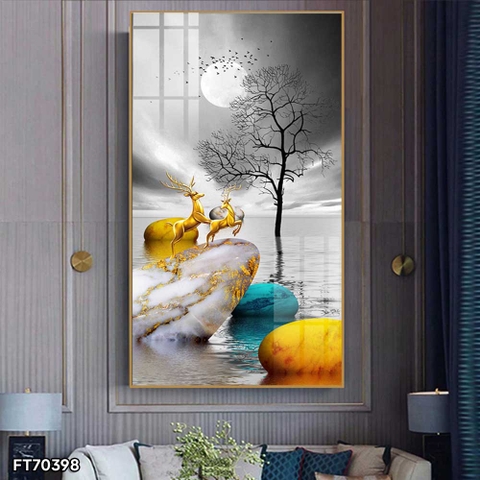 Tranh Hươu Tài Lộc | Tranh Ngọc Việt - Đắk Lắk | Tranh Ngọc Việt - Xưởng Tranh Đẹp Buôn Ma Thuột (BMT) DakLak
