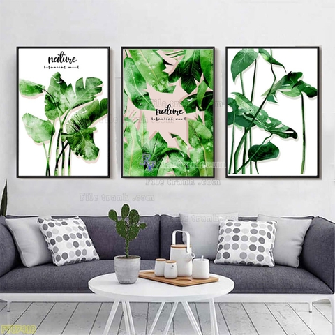 Tranh Lá Cây Nhiệt Đới | Tranh Ngọc Việt - Đắk Lắk | Tranh Ngọc Việt - Xưởng Tranh Đẹp Buôn Ma Thuột (BMT) DakLak