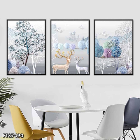 Tranh Hươu Tài Lộc | Tranh Ngọc Việt - Đắk Lắk | Tranh Ngọc Việt - Xưởng Tranh Đẹp Buôn Ma Thuột (BMT) DakLak