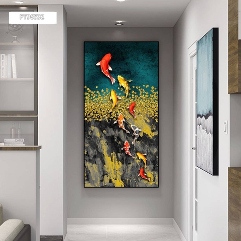 Tranh Cửu Ngư Quần Hội | Tranh Ngọc Việt - Đắk Lắk | Tranh Ngọc Việt - Xưởng Tranh Đẹp Buôn Ma Thuột (BMT) DakLak