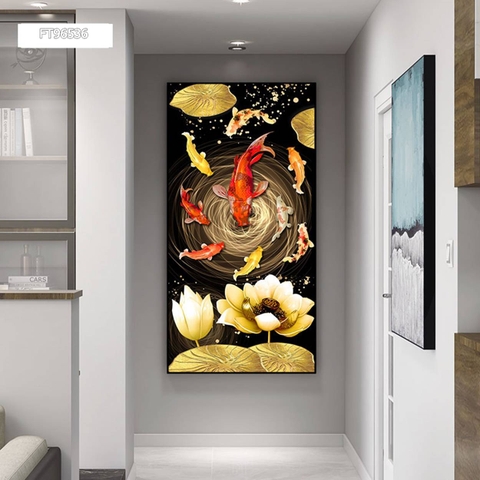 Tranh Cửu Ngư Quần Hội | Tranh Ngọc Việt - Đắk Lắk | Tranh Ngọc Việt - Xưởng Tranh Đẹp Buôn Ma Thuột (BMT) DakLak