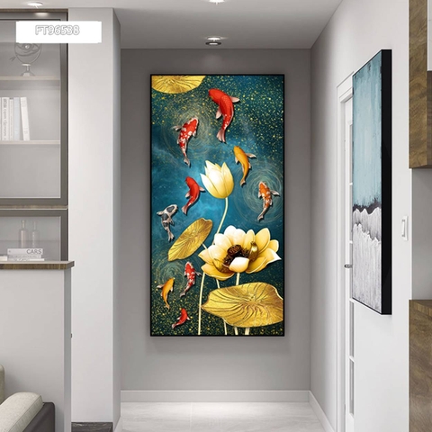 Tranh Cửu Ngư Quần Hội | Tranh Ngọc Việt - Đắk Lắk | Tranh Ngọc Việt - Xưởng Tranh Đẹp Buôn Ma Thuột (BMT) DakLak