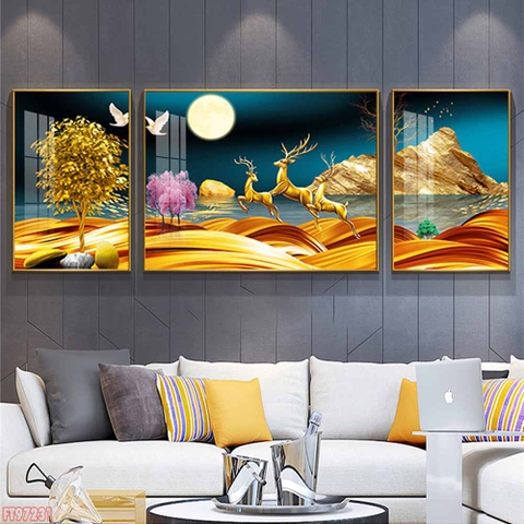 Tranh Hươu Tài Lộc | Tranh Ngọc Việt - Đắk Lắk | Tranh Ngọc Việt - Xưởng Tranh Đẹp Buôn Ma Thuột (BMT) DakLak