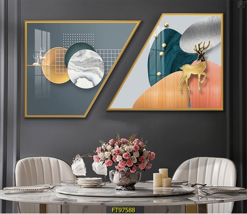 Bộ 2 Tranh Chéo Khuyết | Tranh Ngọc Việt - Đắk Lắk | Tranh Ngọc Việt - Xưởng Tranh Đẹp Buôn Ma Thuột (BMT) DakLak