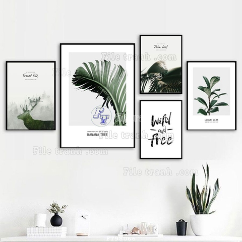 Tranh Lá Cây Nhiệt Đới | Tranh Ngọc Việt - Đắk Lắk | Tranh Ngọc Việt - Xưởng Tranh Đẹp Buôn Ma Thuột (BMT) DakLak