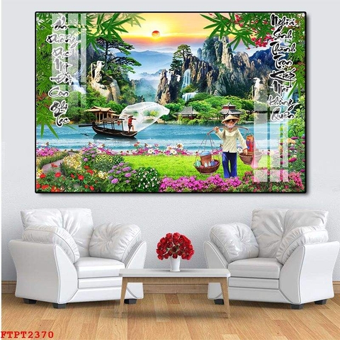 Tranh Sơn Thủy Ngang | Tranh Ngọc Việt - Đắk Lắk | Tranh Ngọc Việt - Xưởng Tranh Đẹp Buôn Ma Thuột (BMT) DakLak