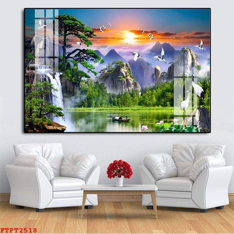 Tranh Sơn Thủy Ngang | Tranh Ngọc Việt - Đắk Lắk | Tranh Ngọc Việt - Xưởng Tranh Đẹp Buôn Ma Thuột (BMT) DakLak