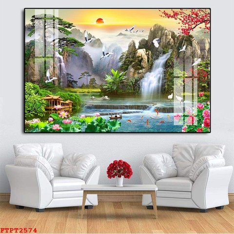 Tranh Sơn Thủy Ngang | Tranh Ngọc Việt - Đắk Lắk | Tranh Ngọc Việt - Xưởng Tranh Đẹp Buôn Ma Thuột (BMT) DakLak