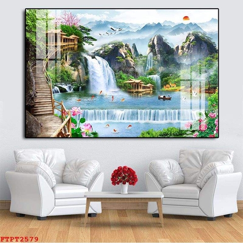 Tranh Sơn Thủy Ngang | Tranh Ngọc Việt - Đắk Lắk | Tranh Ngọc Việt - Xưởng Tranh Đẹp Buôn Ma Thuột (BMT) DakLak