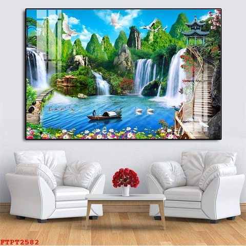 Tranh Sơn Thủy Ngang | Tranh Ngọc Việt - Đắk Lắk | Tranh Ngọc Việt - Xưởng Tranh Đẹp Buôn Ma Thuột (BMT) DakLak