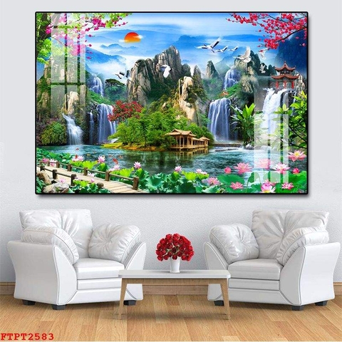 Tranh Sơn Thủy Ngang | Tranh Ngọc Việt - Đắk Lắk | Tranh Ngọc Việt - Xưởng Tranh Đẹp Buôn Ma Thuột (BMT) DakLak