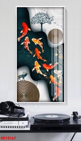 Tranh Cửu Ngư Quần Hội | Tranh Ngọc Việt - Đắk Lắk | Tranh Ngọc Việt - Xưởng Tranh Đẹp Buôn Ma Thuột (BMT) DakLak