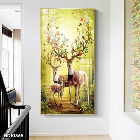 Tranh Hươu Tài Lộc | Tranh Ngọc Việt - Đắk Lắk | Tranh Ngọc Việt - Xưởng Tranh Đẹp Buôn Ma Thuột (BMT) DakLak
