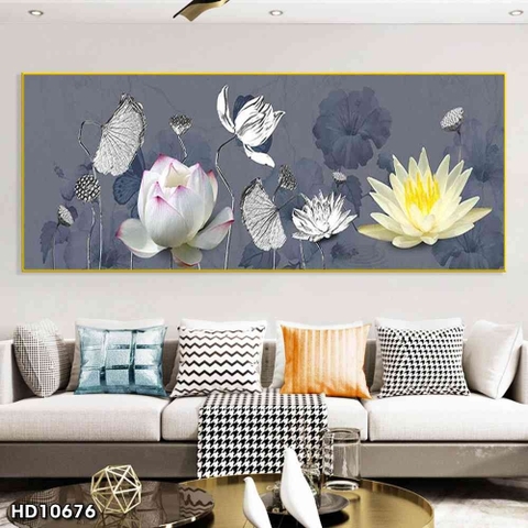 Tranh Hoa Sen Đẹp | Tranh Ngọc Việt - Đắk Lắk | Tranh Ngọc Việt - Xưởng Tranh Đẹp Buôn Ma Thuột (BMT) DakLak