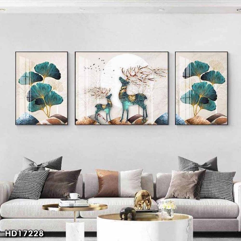 Tranh Hươu Tài Lộc | Tranh Ngọc Việt - Đắk Lắk | Tranh Ngọc Việt - Xưởng Tranh Đẹp Buôn Ma Thuột (BMT) DakLak